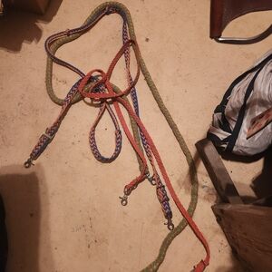 Colorful Braided 3 Set Of Barrel Reins
